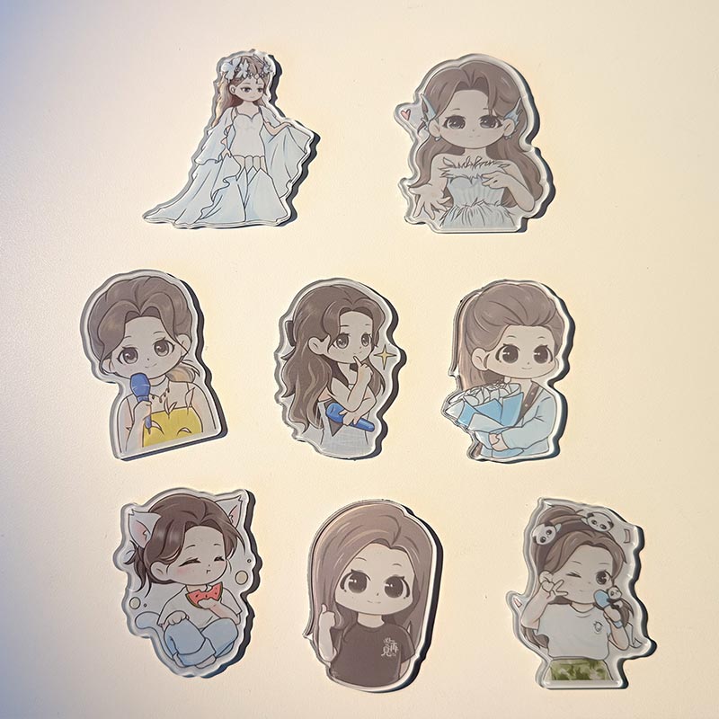 Imanes de refrigerador de acrílico 3D de dibujos animados