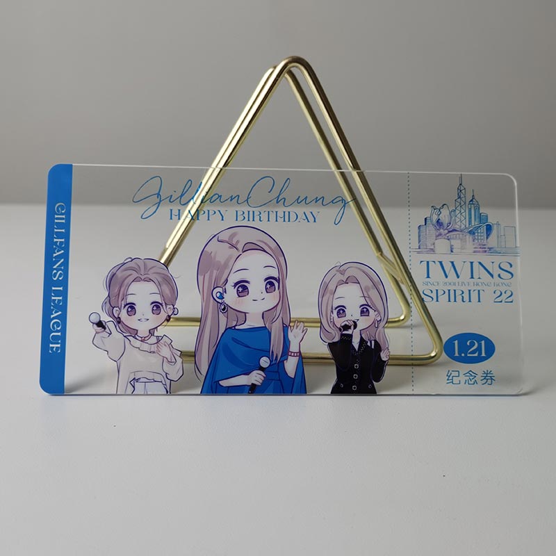 Tarjetas acrílicas transparentes